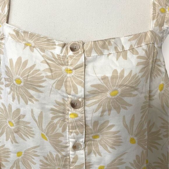 Torrid Ivory Floral Double Gauze Ruffle Button Front Tank Top Sz 2X - Picture 3 of 11